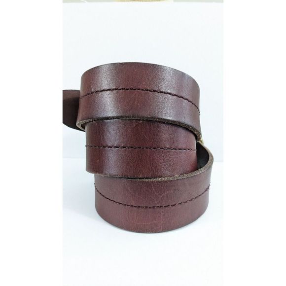 LRL Dark Brown Burgundy Genuine Leather Belt 36-40 In Lauren Ralph Lauren 38 In main image 15